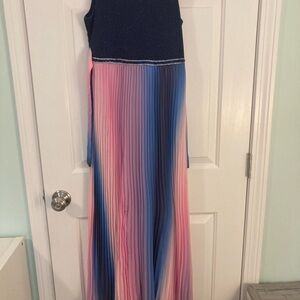 Bonnie Jean Navy and Pink Ombre Dress